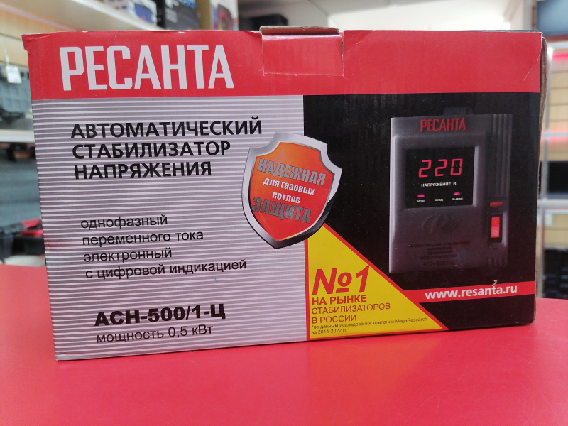 Стабилизатор напряжения автоматический  Ресанта ach-500/1ц