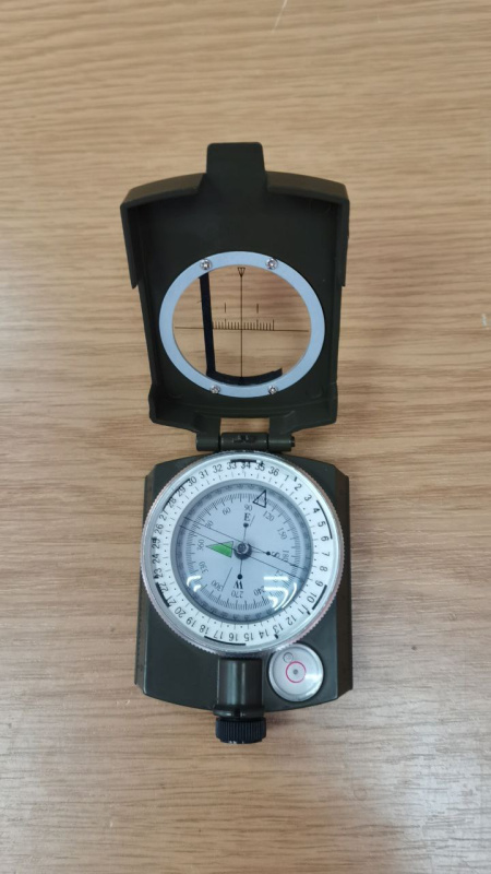 Армейский призматический компас ARMA металлический, геологический, тактический, в чехле