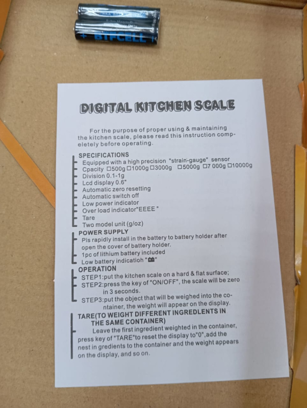 Весы Кухонные весы Electronic