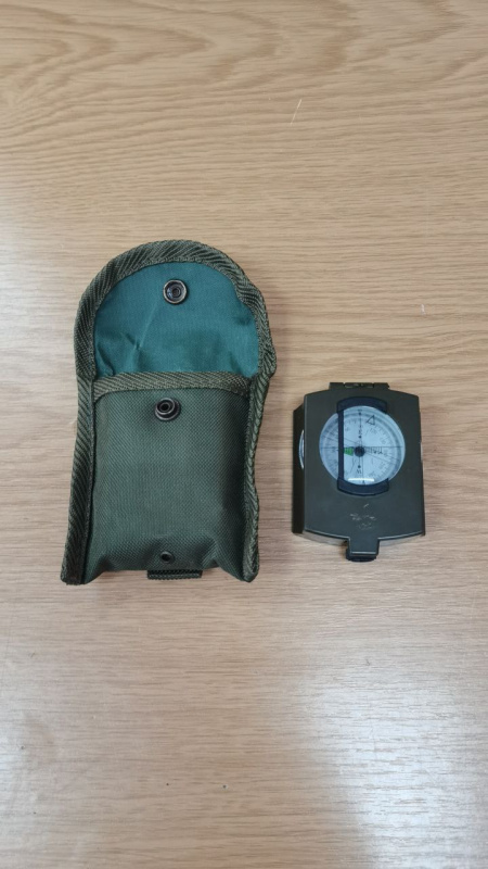 Армейский призматический компас ARMA металлический, геологический, тактический, в чехле