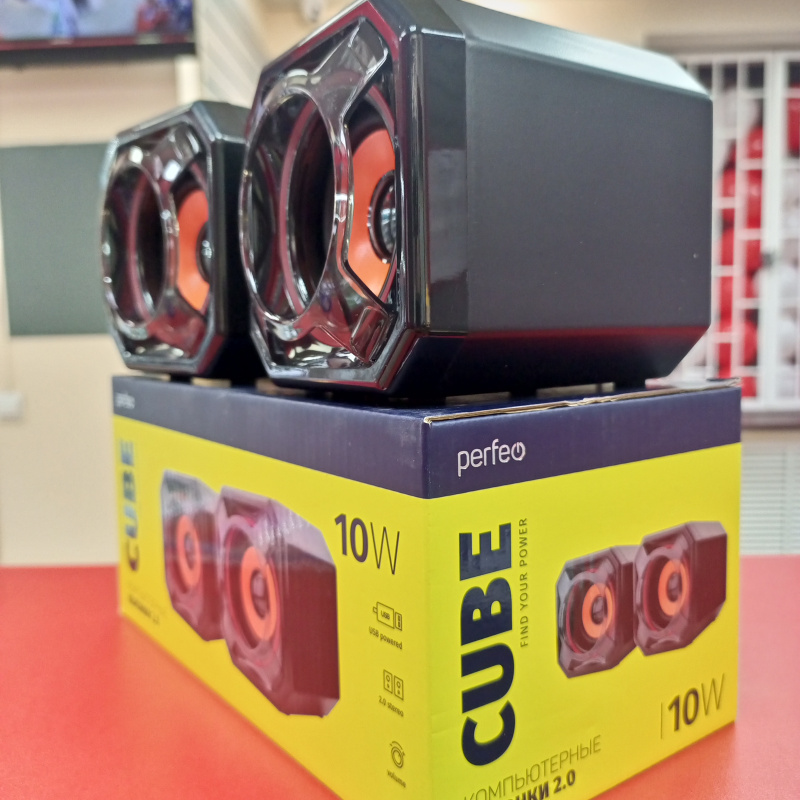 Колонки Perfeo Cube 2*5Вт б/у купить за 899 руб. в комиссионном ...