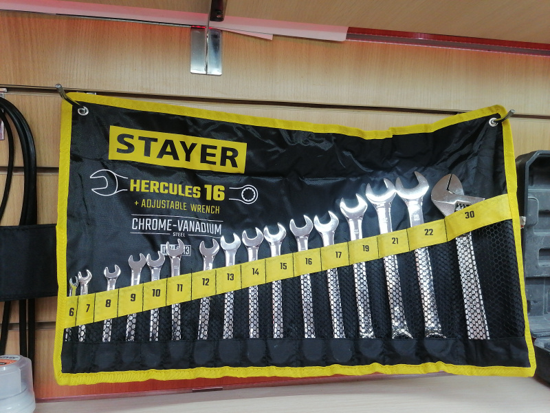 НАБОР КЛЮЧЕЙ  Stayer ОТ 6 ДО 16 РАЗМЕР