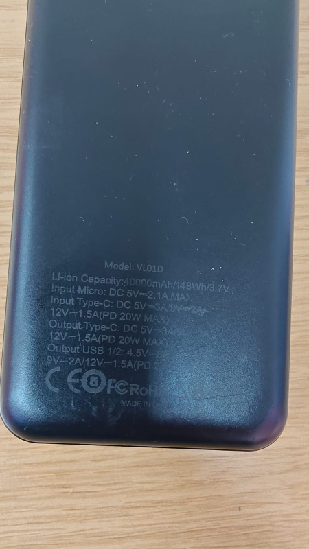 Внешний аккумулятор Fixtec FIXET 22.5W