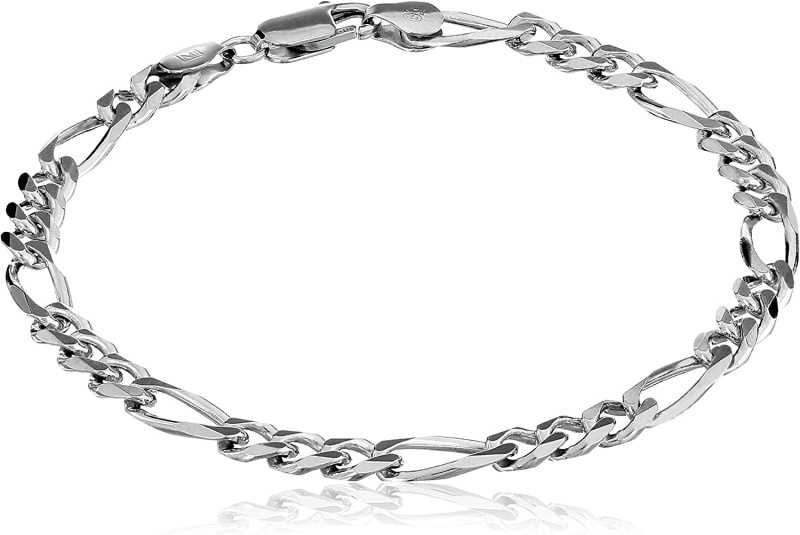 Italian bracelet. Chain collection for men three Row Box Chain Bracelet in Sterling Silver.