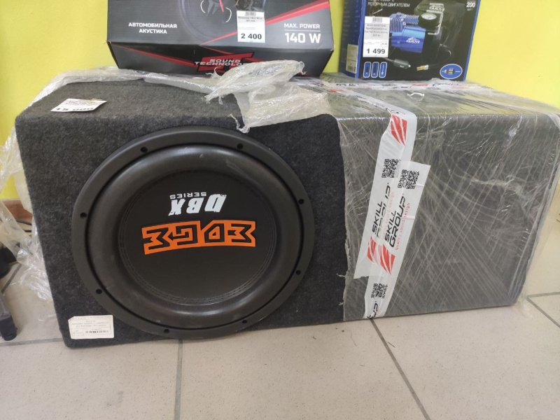 Авто сабвуфер Edge EDA 12 в коробе на трубе