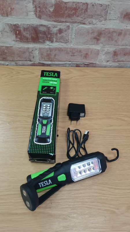 Фонарь LED Tesla LK9-250A аккумуляторный, крючок для подвеса