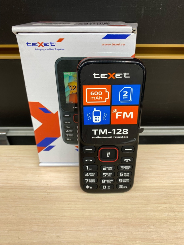 Tm 128. Телефон TEXET TM-128, черный.